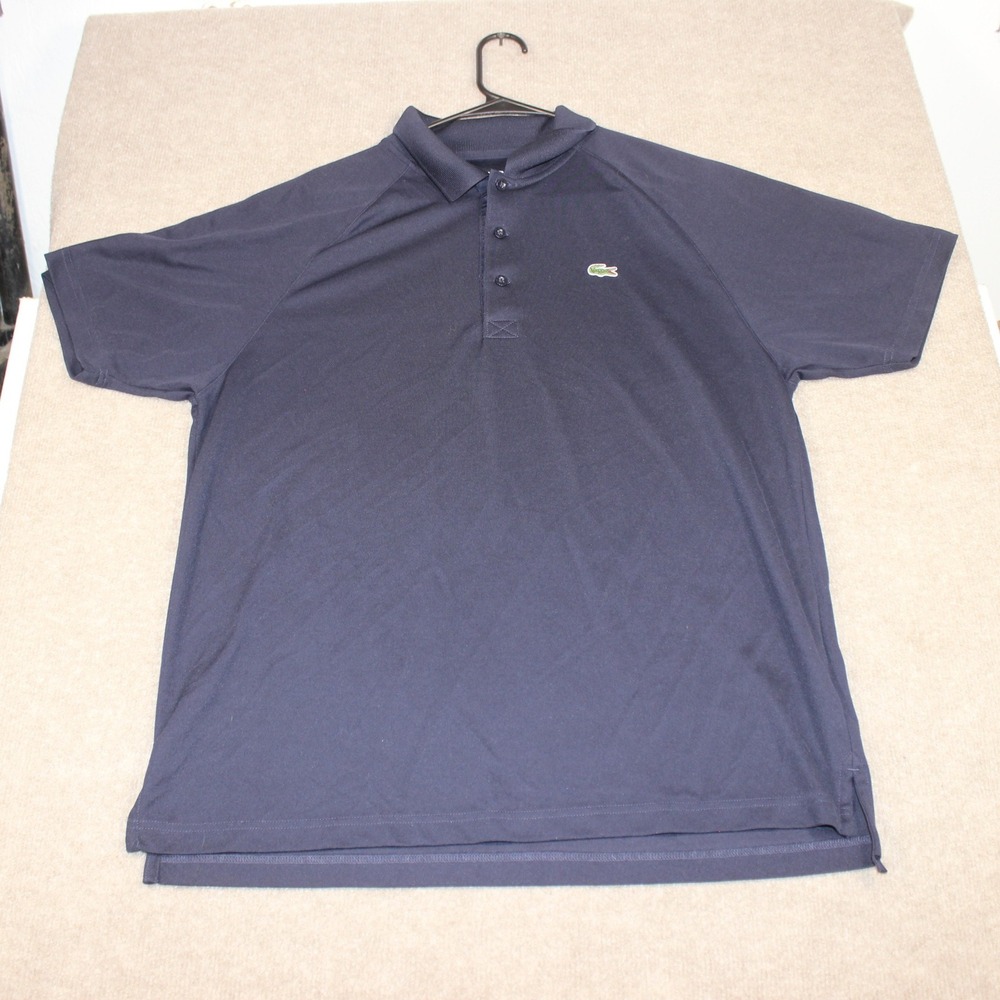 Lacoste Sport Ultra Dry Polo Shirt Mens XL Blue Raglan Short Sleeve DH9480-51